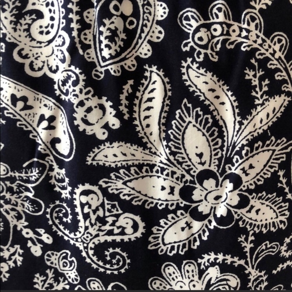 LOFT Paisley Dress In Blue and White Size LP - Picture 7 of 8